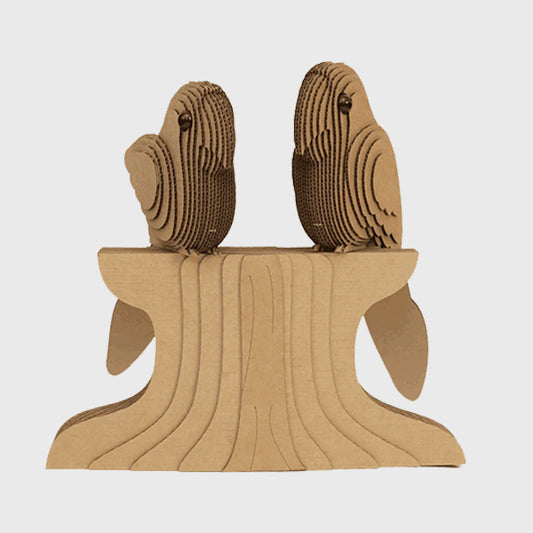 Pair of parrots DIY corrugated cardboard craft kit, photo 2