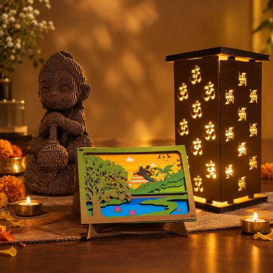 Diwali Bundle - Lantern, Layer Art & Veer Hanuman