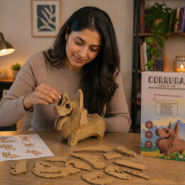 Dog DIY corrugated cardboard craft kit, photo 3