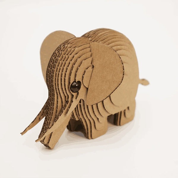 Pair of elephants DIY corrugated cardboard craft kit, photo 1