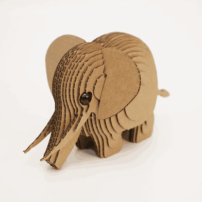 Pair of elephants DIY corrugated cardboard craft kit, photo 1