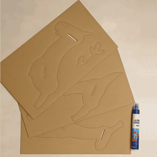 Giraffe DIY corrugated cardboard craft kit, photo 3