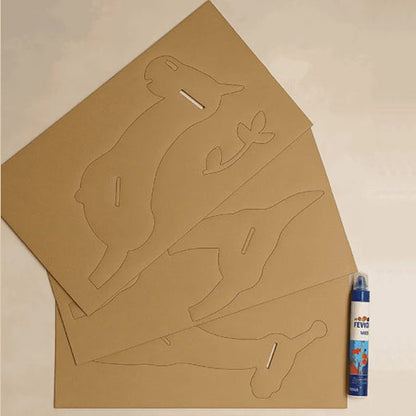 Giraffe DIY corrugated cardboard craft kit, photo 3