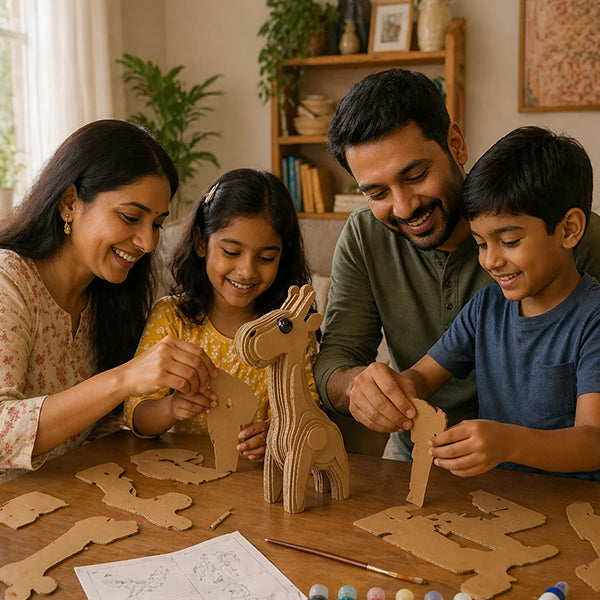 Giraffe DIY corrugated cardboard craft kit, photo 4