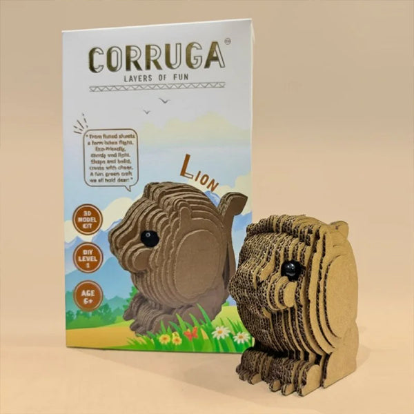 Lion DIY corrugated cardboard craft kit, photo 1