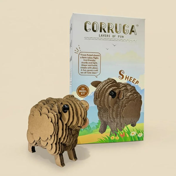 Sheep DIY corrugated cardboard craft kit, photo 1