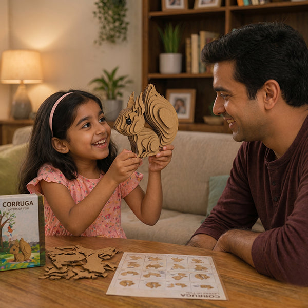 Squirrel DIY corrugated cardboard craft kit, photo 5