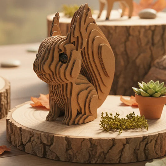 Squirrel DIY corrugated cardboard craft kit, photo 2