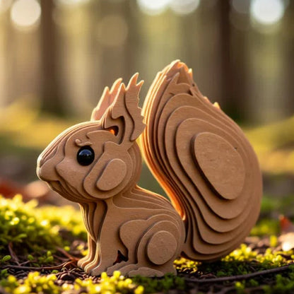 Squirrel DIY corrugated cardboard craft kit, photo 6