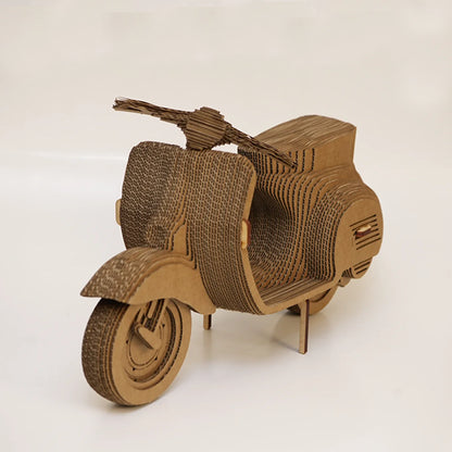 Vintage scooter DIY corrugated cardboard craft kit inspired by the Chetak, photo 3