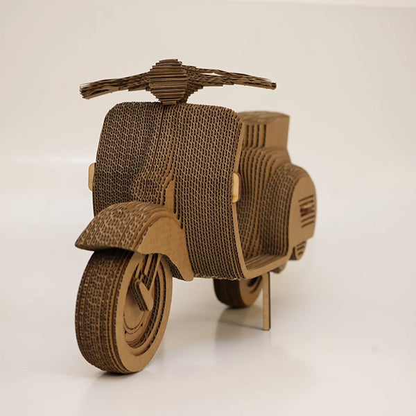 Vintage scooter DIY corrugated cardboard craft kit inspired by the Chetak, photo 4