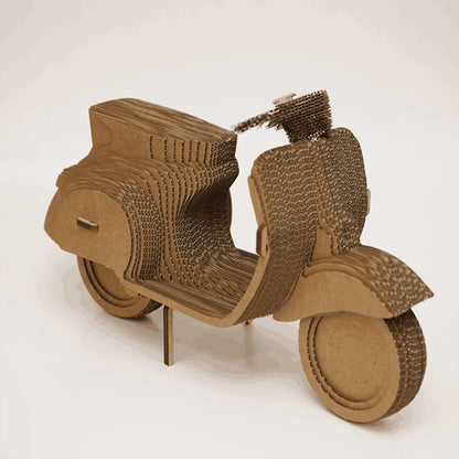 Vintage scooter DIY corrugated cardboard craft kit inspired by the Chetak, photo 2